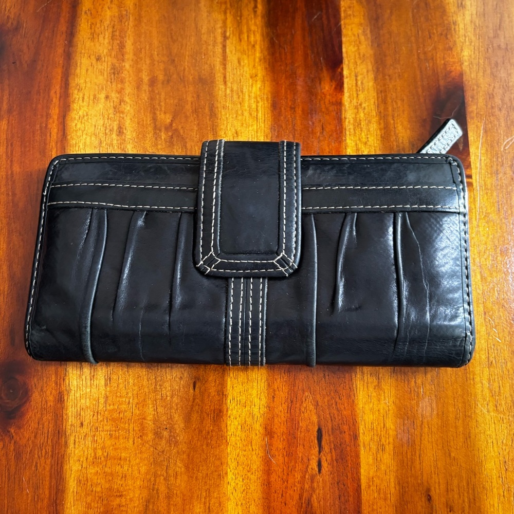 Fossil vintage bifold wallet black leather